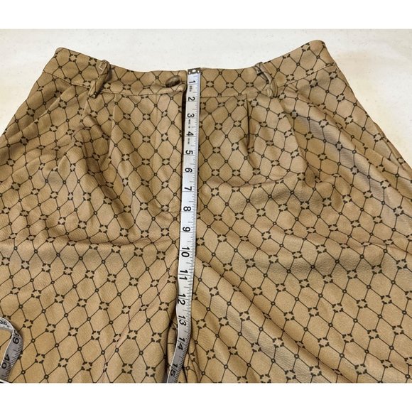 Shein Black/Beige Diamond Print Shorts Polyester Blend Size 6/Med (US)/38 (EU) - Picture 14 of 16